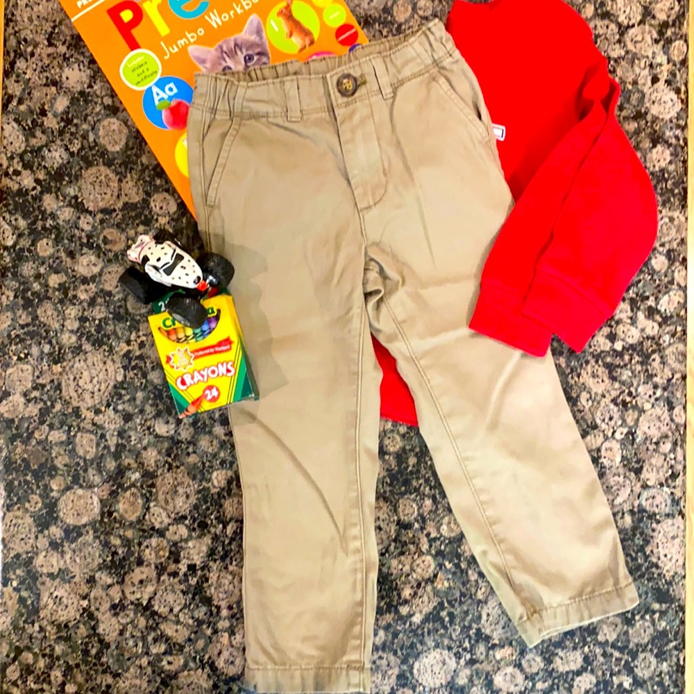 Carter’s chino khaki pants with adjustable waist